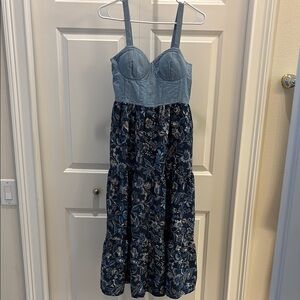 (5/$30 deal) 
Blue Floral Maxi Dress with Straps